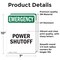 Signmission Power Shutoff, 7 in W x Rectangle, Vinyl Decal OS-2PACK-EM-D-710-V-10463 - alternate 3